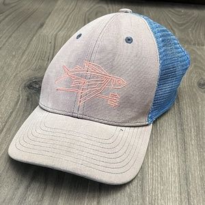 Patagonia Flying Fish Cap Trident Logo Mesh Snap Back Trucker Baseball Hat